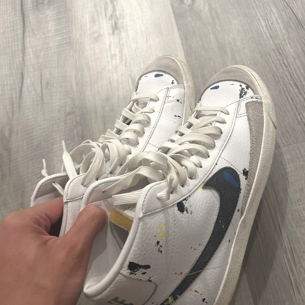 Nike blazer mid paint splatter